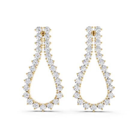 Radiant Loop Moissanite Earrings