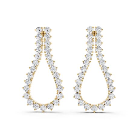 Radiant Loop Moissanite Earrings