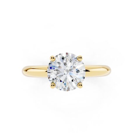 Hidden Halo Solitaire Ring