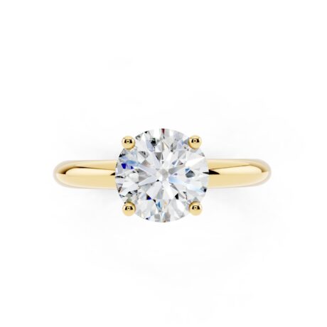 Hidden Halo Solitaire Ring