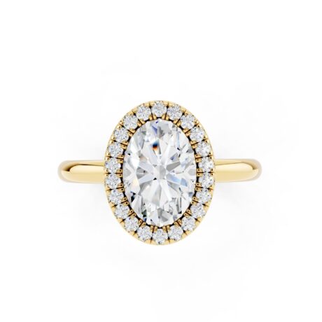 Celestia Oval Halo Ring