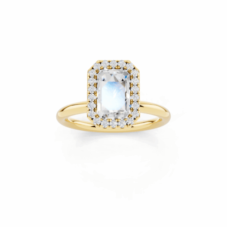 Emerald Halo Ring