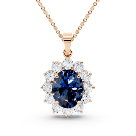 Royal Blue Flower Pendant