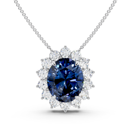 Royal Blue Flower Pendant